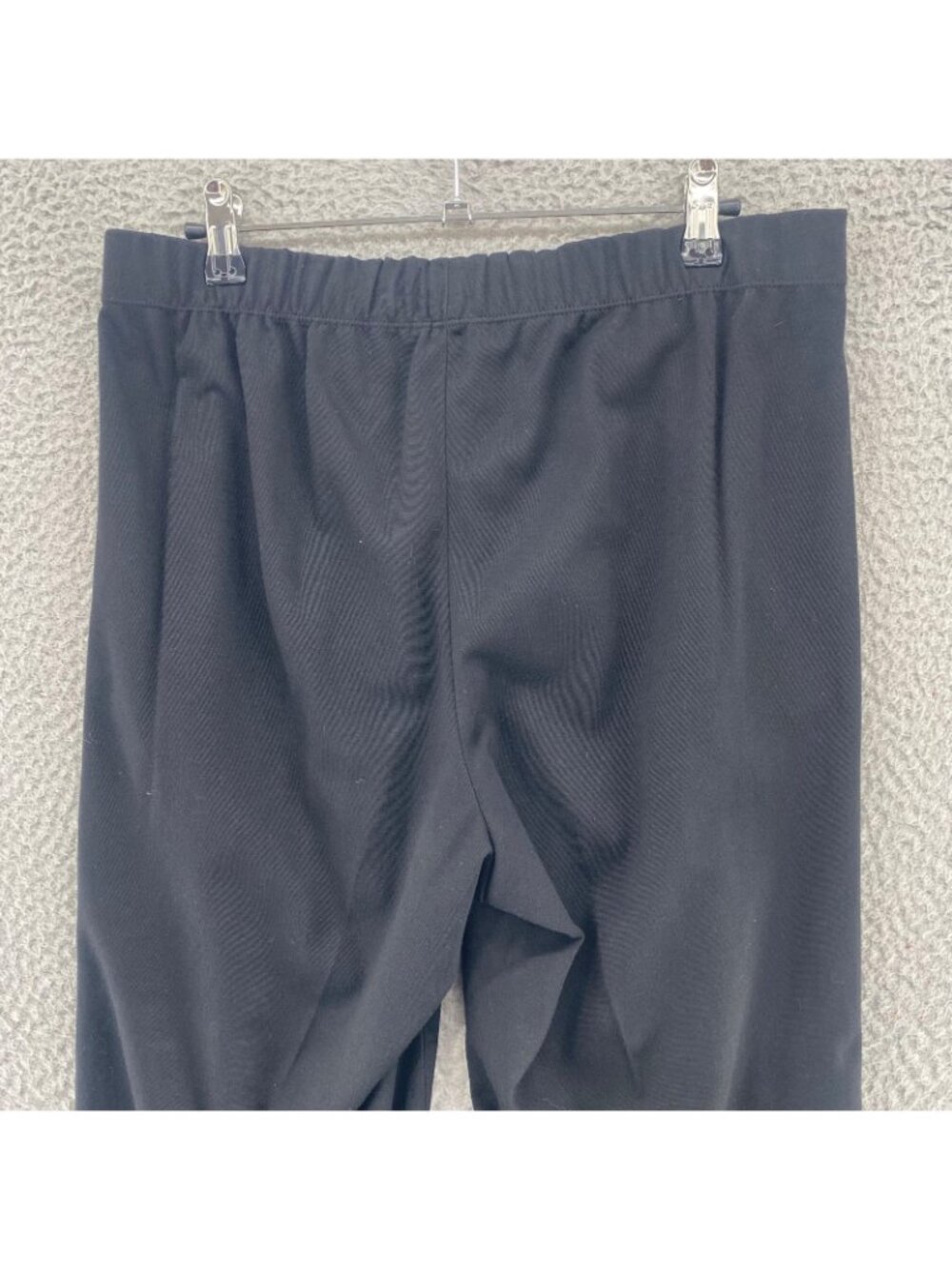 Lafayette 148 Pants Womens Small Black Stretch Knit Faux Suede Side Seam Hi Rise - Picture 4 of 12